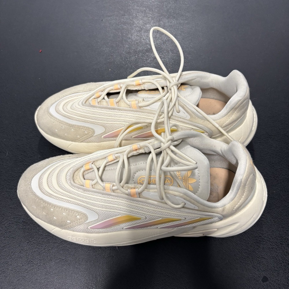 adidas Ozelia Cream White‎ Acid Orange Women's Size 8 - Picture 3 of 7